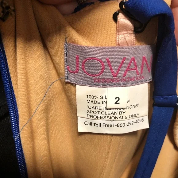 Show Stopping Jovani Royal Blue Lace Silk overskirt pageant Gown Long Prom Dress - Picture 6 of 6